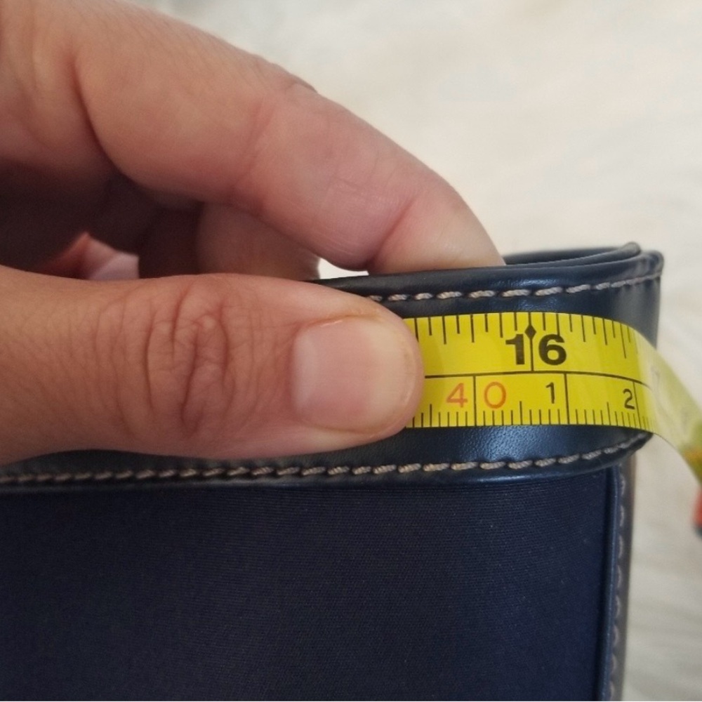 Ralph Lauren Navy Nylon Work Tote with Faux Leather Trim - Picture 5 of 5